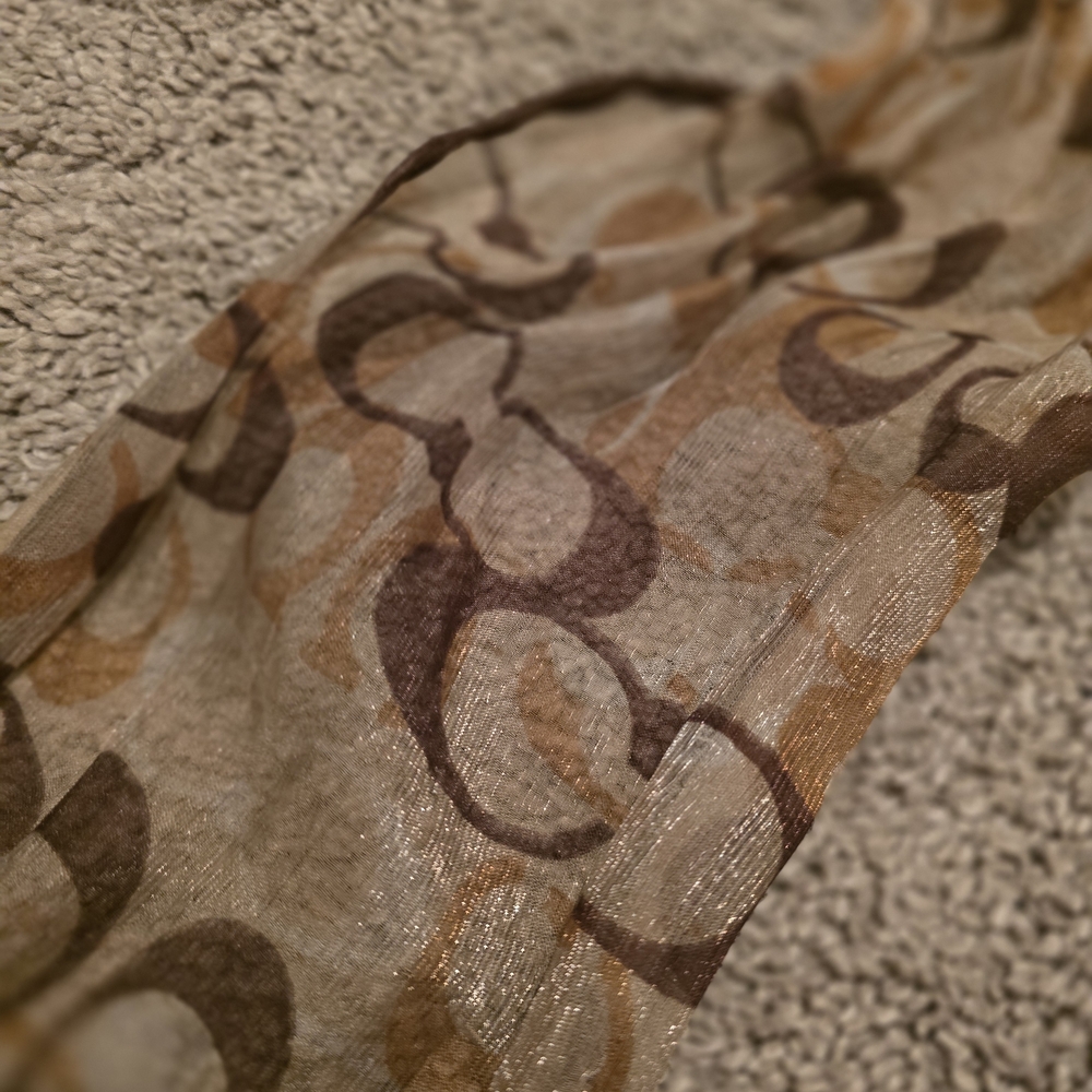 Coach Brown and Tan Scarf - Picture 2 of 3